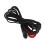 5pcs Black 2.35mm Electrode Lead Wire for TENS Machine, 4.9ft 10