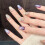 (XS) 10 Ongles Faux Chat Or Fleurs 5
