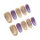 (XS) 10 Ongles Faux Chat Or Fleurs 6