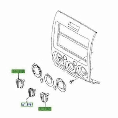 Heater Control Knobs Compatible with Ford Ranger PK 2009-2011, 3 Piece Set, Silver Plastic Ventilation Regulator Replacement 2