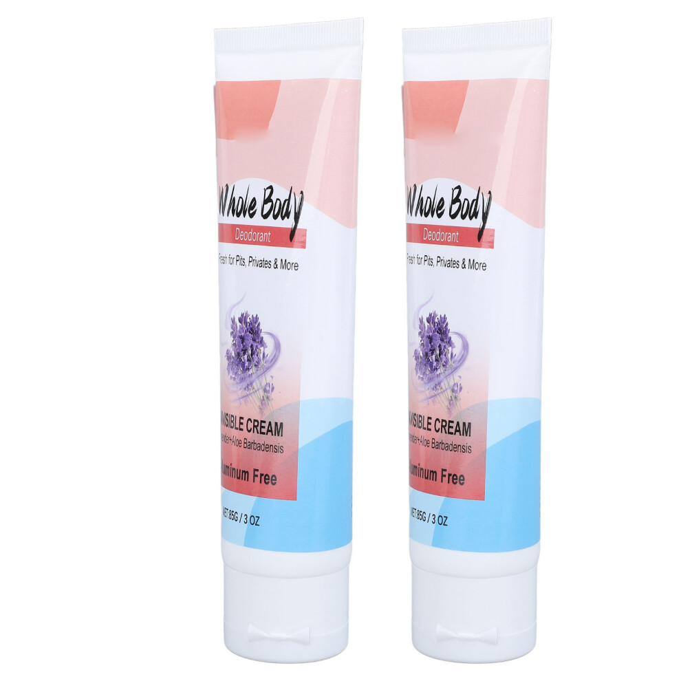 Cream/Lavender 85G Body Deodorizing 2Pcs Refreshing Non-Greasy