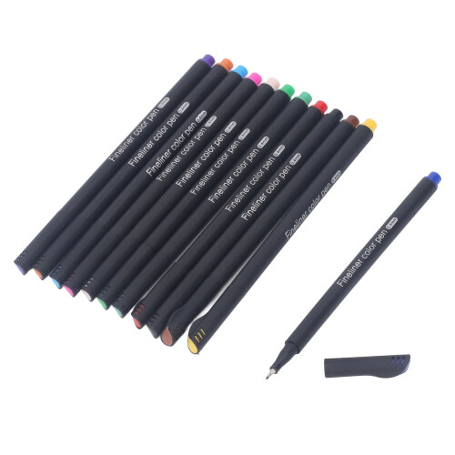 12 Pcs Multi-Color Sublimation Ink Pen Set 0.4mm Fine Tip for Explore Series 1