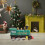 Clockwork Train Toy Tinplate Wind-Up, Green, Small 6