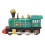 Clockwork Train Toy Tinplate Wind-Up, Green, Small 13