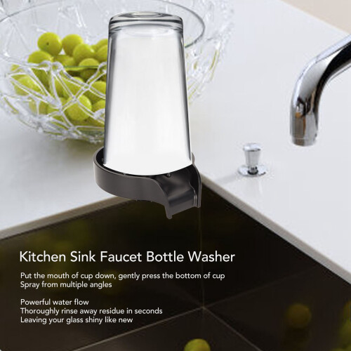 Automatic Glass Rinser Cup Washer Strong Water Spray Kitchen & Bar Use 2