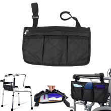 Waterproof Wheelchair Side Bag 32x16.5cm Polyester Armrest Pouch