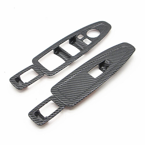 Window Switch Trim Panel Compatible with BMW 1 3 4 Series, Carbon Fibre Pattern ABS Interior Trim Panel 1