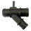 Coolant Hose Connector Compatible with VW Golf A31 MK6, Black Plastic, Engine Cooling System Part 3