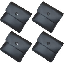 Pocket Ashtray 4-Pack, Fireproof and Portable, EVA Aluminium Material, Compact Case for Outdoor, Office, Car