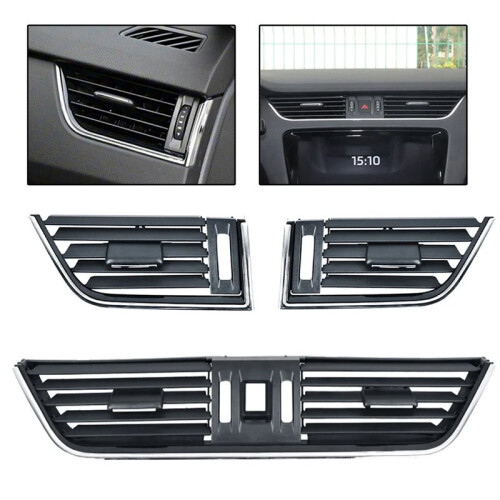 Car Dashboard Central AC Vent Grille Outlet Panel Cover for   Octavia 2015-2021 Center Console Air Vent Panel 1