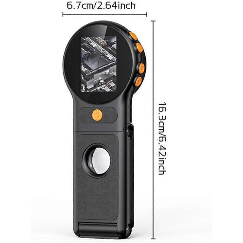Microscópio Digital Portátil 500X Ampliação Tela IPS 2 Polegadas 8 LEDs para Educação 2