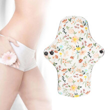 5 pièces de serviettes hygiéniques lavables en coton respirant pour hommes, tailles S-XL, motif floral