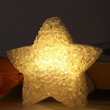 Handgehaltene Sternform-Licht aus Acryl, mit 3x Knopfzellen, weiches weißes Glühen