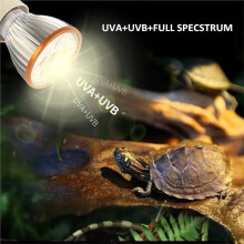1 Lâmpada LED para Répteis, Plataforma de Aquecimento para Tartarugas, Espectro Completo 5.0 10.0, Aquecedor para Tartarugas, Lagartos e Cobras,