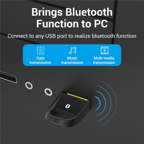 USB  5.0 Adapter Wireless for PC Windows 7/8/10/11  Receiver & Transmitter for Speaker Earbuds Black 1