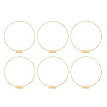 15 piezas de aros de corona floral de metal dorado con base de madera para centro de mesa de boda