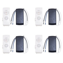 4X Universal Ceiling Fan Lamp Remote Control Kit AC 110V Timing Setting Adjuste Wind Speed Transmitter Receiver