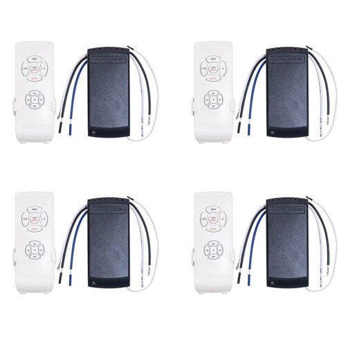 4X Universal Ceiling Fan Lamp Remote Control Kit AC 110V Timing Setting  Adjuste Wind Speed Transmitter Receiver