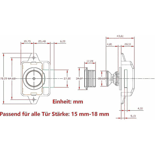 Μάνδαλο Εξαρτήσεων 15-18mm, 2 Τεμάχια, Μεταλλικό ABS, Συμβατό με Ντουλάπες & Έπιπλα 1