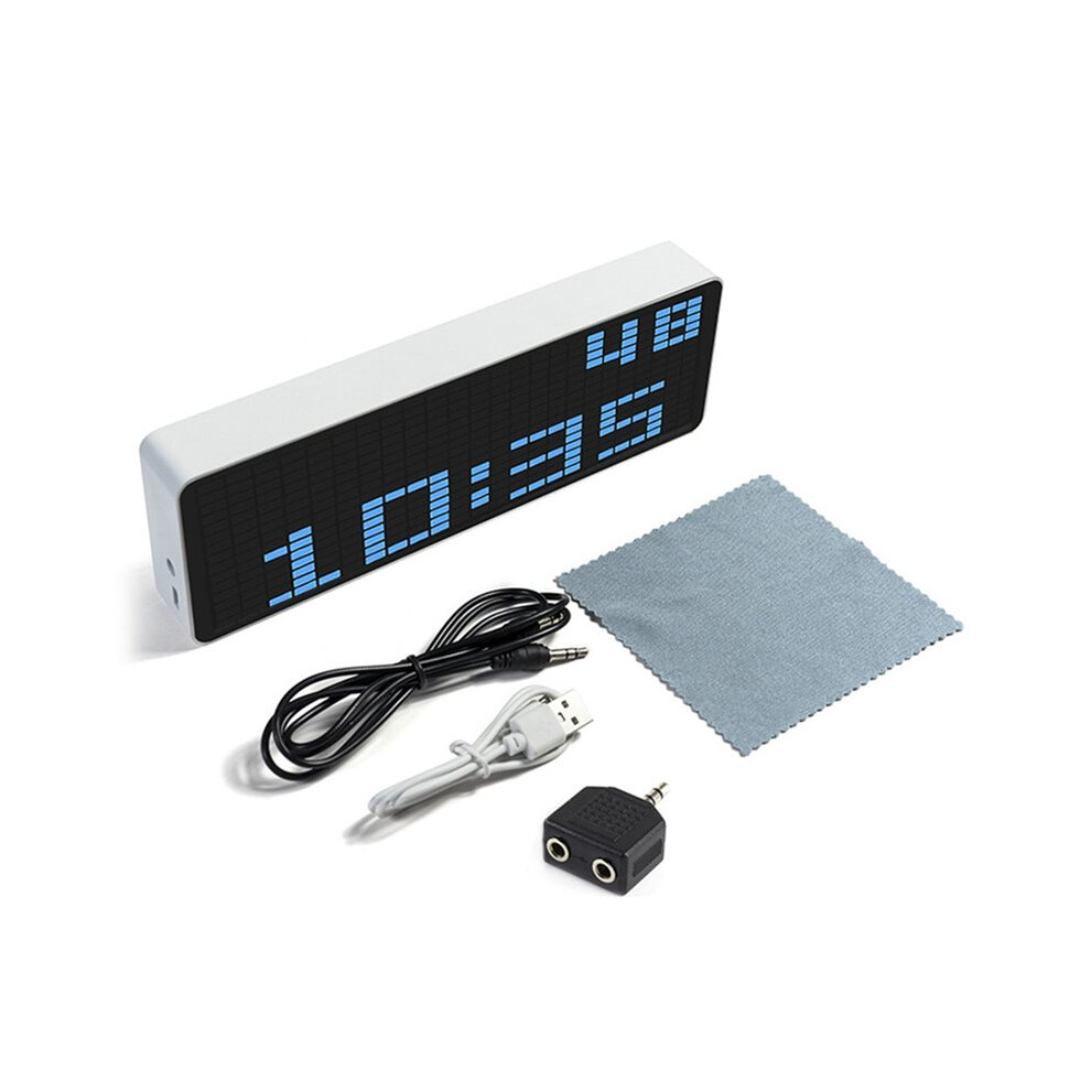 Dazzle Color Rgb Music Spectrum Display Led Pickup Ambient Electronic Clock Sound Control Spectrum Indicator A Light 6033017037909