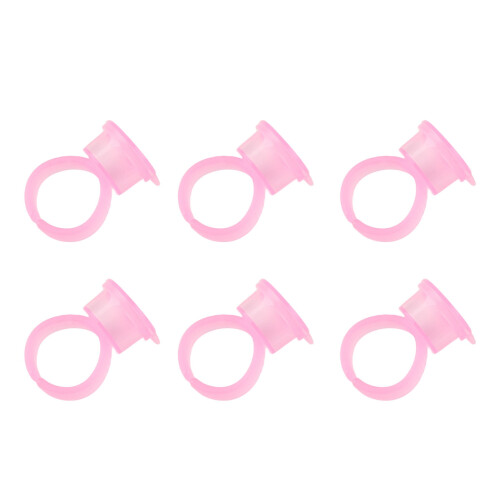 100pcs Pink Disposable Tattoo Ink Ring Cups, 13mm Diameter 2