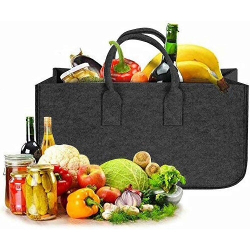 Πλεκτό Καλάθι Αποθήκευσης Κούλες 50x25x25cm Μαύρο για Τζάκι, Πτυχώσιμο με Χερούλια 2