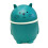 Green Plastic Desktop Trash Can with Lid - Mini 1