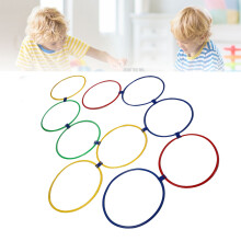 10 pièces de cerceaux de sensibilisation et de fitness pour enfants, bandes de saut en plastique de 47 cm