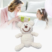 Crochet Bear Kit for Kids & Adults, Cotton & Icicle Line, Beige