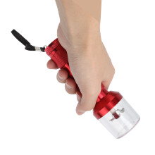 Electric Herb Grinder Aluminium Alloy 143x40mm Red 107g Portable