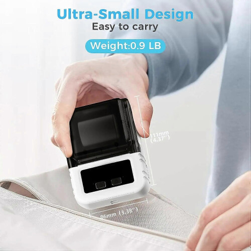 Portable Bluetooth Label Printer, compatible with iOS Android, 200dpi Thermal Printing for Home Office 2