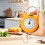 Compact Food Weighing Scale 22lb Capacity Handheld Spring Kitchen Scale Yellow 10