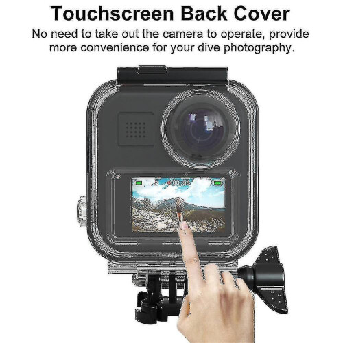 Diving Case compatible with GoPro Max 360 Action Camera, 45m Waterproof with Touchscreen Back Cover 1