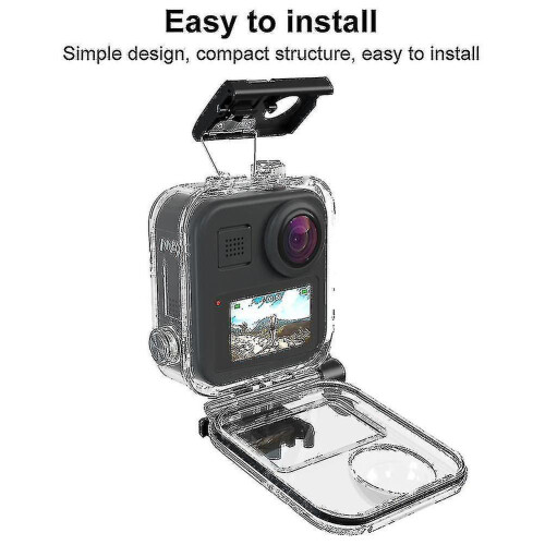 Diving Case compatible with GoPro Max 360 Action Camera, 45m Waterproof with Touchscreen Back Cover 2
