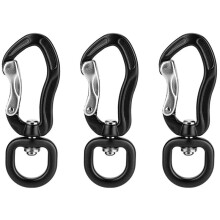 3X 360 Swivel Rotating Carabiner Clip,Multifunctional Aluminium Alloy Carabiner D Buckle for Outdoor Camping Hiking
