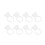 Disposable Tattoo Ink Ring Cup 100pcs with Dustproof Lid for Microblading White 13