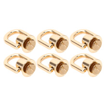 20 Stück D-Ring-Nieten 16x12mm 360 drehbar Gold
