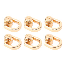 20 Stück D-Ring-Niete 16x9,5 mm goldfarben, mit Gewinde
