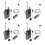 4X UHF Portable Wireless Headset/ Lavalier Lapel Microphone with Bodypack Transmitter and Receiver 1/4 Inch Output 1
