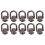 D Ring Rivets 20PCS 16x12mm Metal Studs for DIY Leather Projects Gray 1