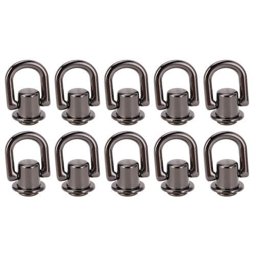 D Ring Rivets 20PCS 16x12mm Metal Studs for DIY Leather Projects Gray