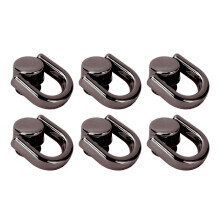 20PCS Gray Zinc Alloy Iron D Ring Rivets 16x9.5mm for Leather