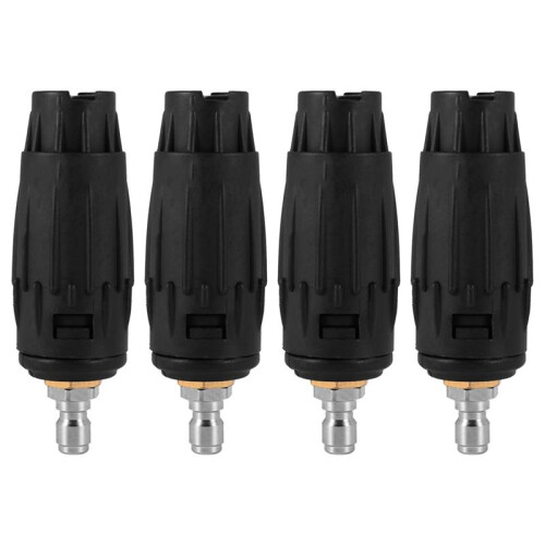 4X Adjustable Pressure Washer Nozzle Tips, Variable Spray Pattern, 1/4 Inch Quick Connect Plug, 3000 PSI