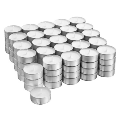 Velas de chá brancas sem perfume, 37x13mm – Pacote com 100 unidades 1