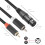 XLR to Dual RCA Cable 1m Black, 2x RCA Outputs 2