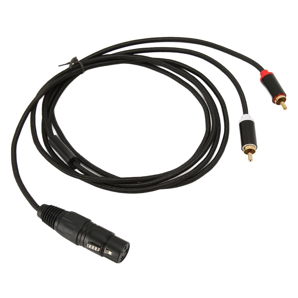 Xlr To Dual Rca Cable 1M Low Loss Noiseless Black 9351393584488