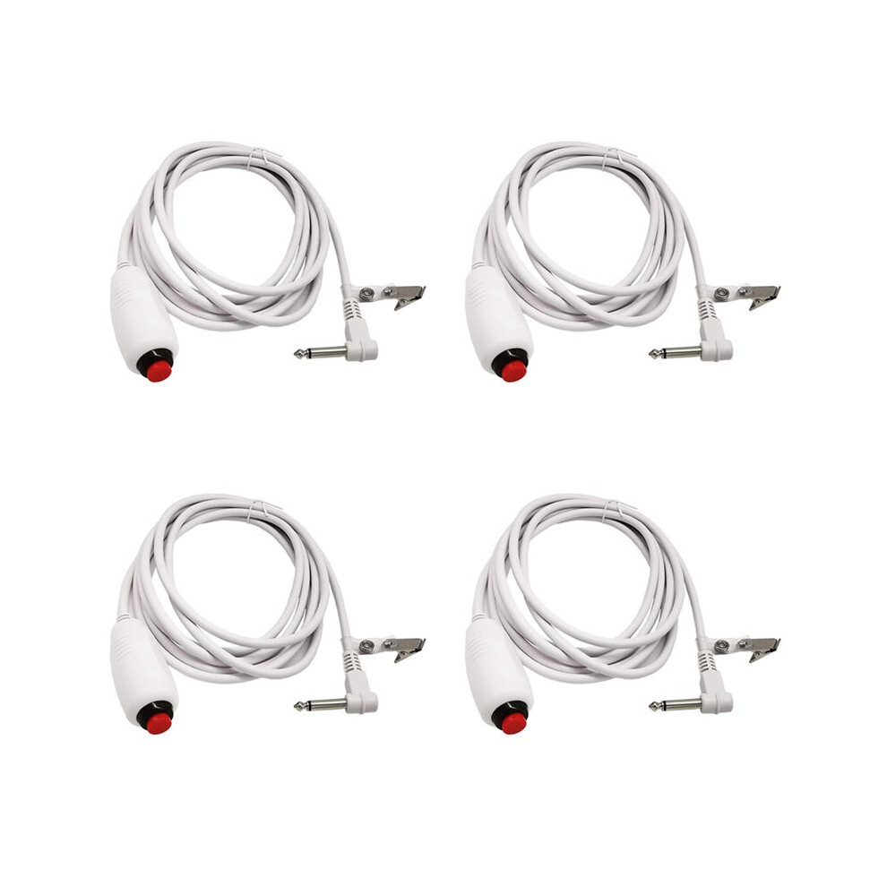 4X Nurse Call Cable 6.35Mm Nurse Call Device Emergency Call Cable With Push Button 6033003446845