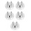 5Pcs Plastic Showerhead Suction Cup Holders Removable Silver Brackets 6