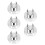 5Pcs Plastic Showerhead Suction Cup Holders Removable Silver Brackets 7