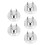 5Pcs Plastic Showerhead Suction Cup Holders Removable Silver Brackets 9